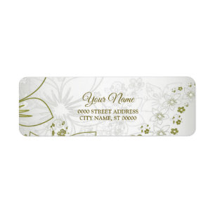 Vintage Floral Greenery Wedding Return Address Label
