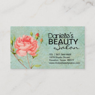 VINTAGE FLORAL HAIR SALON AND SPA BUSINESS CARD