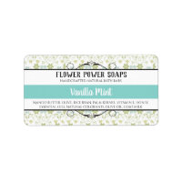 Vintage floral handmade soap bath scent labels