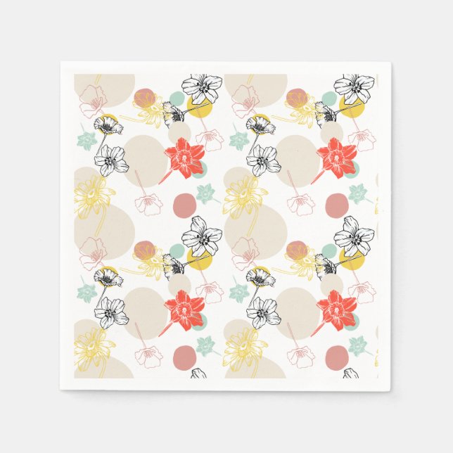 Vintage floral harmony napkin (Front)