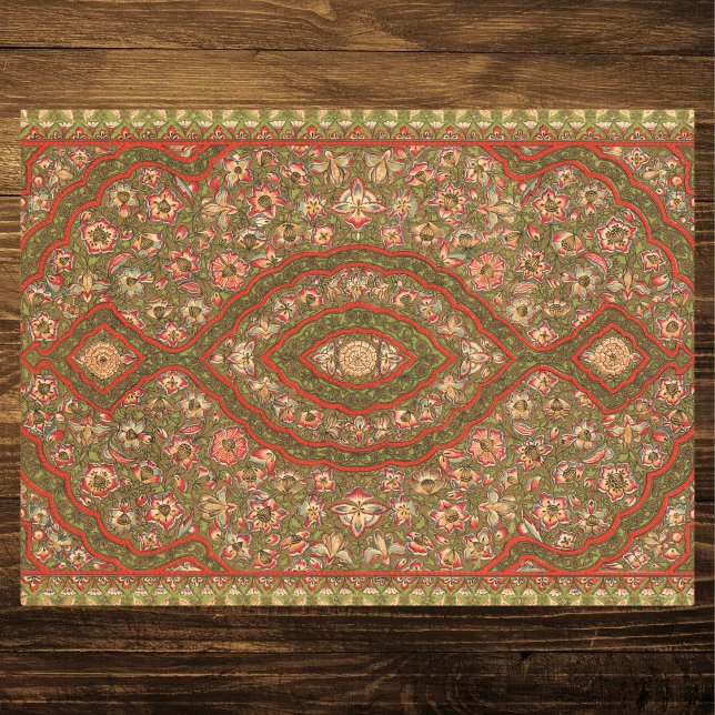 Vintage Floral Indian Rug Pattern Tissue Paper (Creator Uploaded)