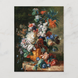 Vintage Floral Jan van Huysum Bouquet of Flowers Postcard