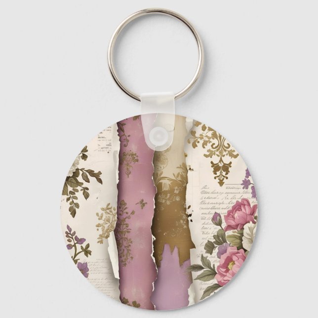 Vintage Floral - Keychain (Front)