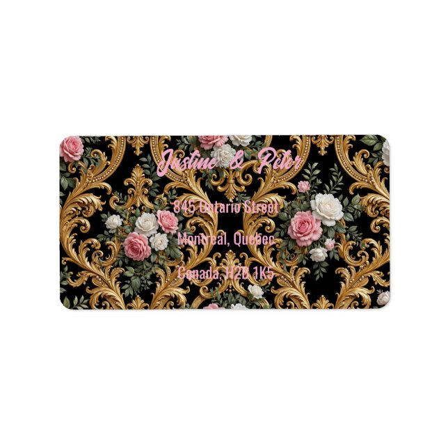 Vintage Floral Label (Front)