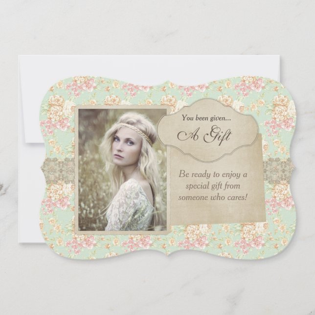 Vintage Floral Lace Gift Certificate (Front)