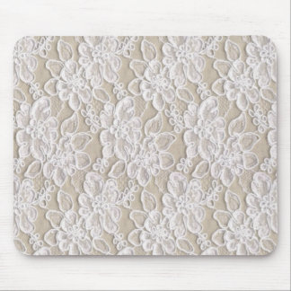 Vintage Floral Lace Mouse Pad