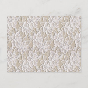 Vintage Floral Lace Postcard