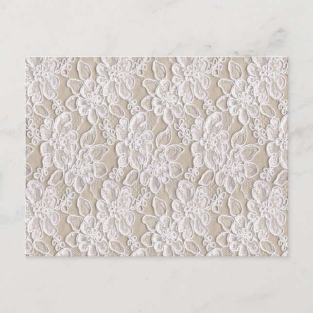 Vintage Floral Lace Postcard (Front)