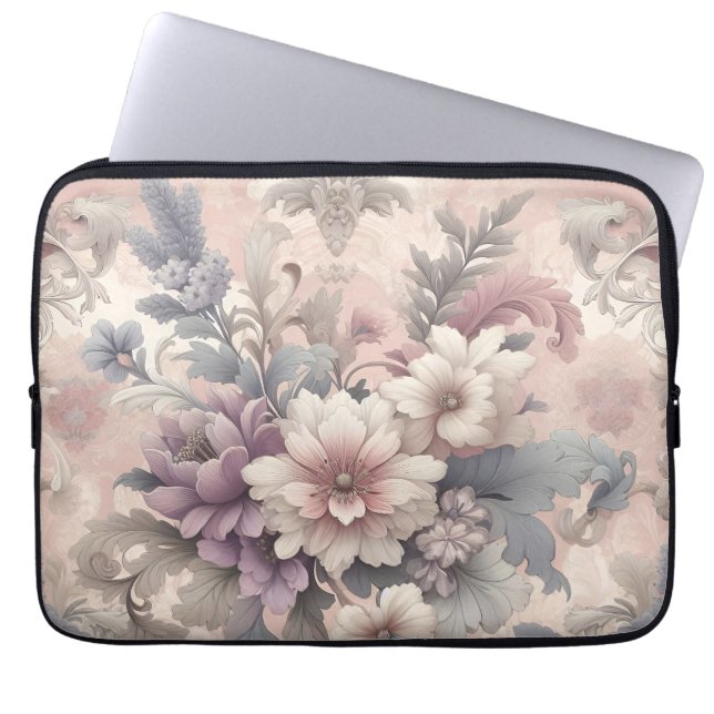 Vintage Floral Laptop Sleeve (Front)