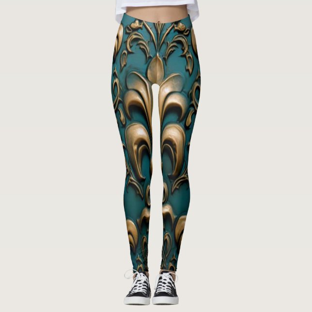 vintage floral Leggings (Front)