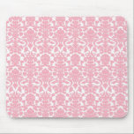 Vintage Floral Light Pink Damask Mousepad<br><div class="desc">Vintage Floral Light Pink Damask Mousepad This ornate floral damask mousepad is customisable. Please check out my store for other colours and similar item.</div>
