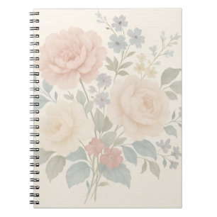 Vintage Floral Linen Notebook