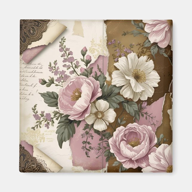 Vintage Floral - Magnet   (Front)
