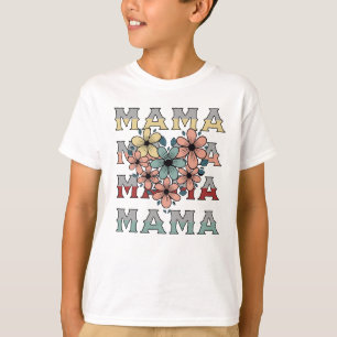 Vintage Floral Mama Design T-Shirt