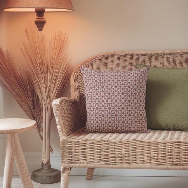 Vintage Floral Medallion Throw Pillow (Creator Uploaded)