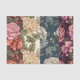 Vintage Floral Medley 3-Panel Decoupage Paper