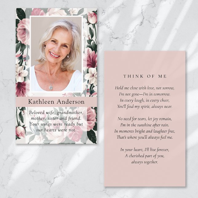 Vintage Floral Memorial Card (Creator Uploaded)