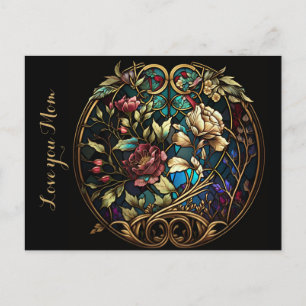 Vintage Floral Metal Art Mother's Day Postcard