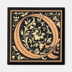 Vintage Floral Monogram ‘Q’ - Magnet