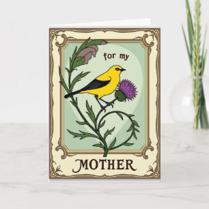 Vintage Floral Mother Card
