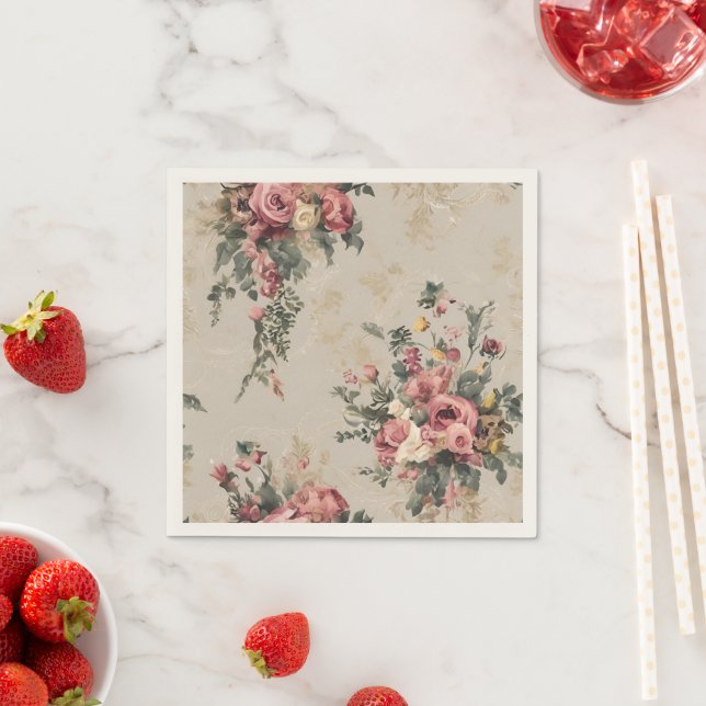 Vintage Floral Napkin (Insitu)