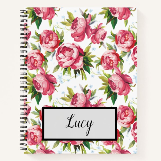 Vintage floral notebook (Front)
