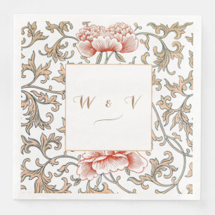 Vintage Floral Ornament by Owen Jones Napkin