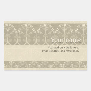 Vintage Floral Ornament CC0665 Address Sticker