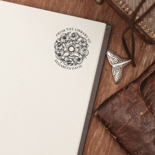 Vintage Floral Ornament From the Library Of Rubber Stamp