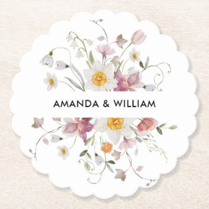 Vintage Floral  Paper Coaster