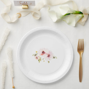 Vintage Floral Paper Plate