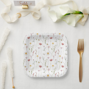 Vintage Floral Paper Plate