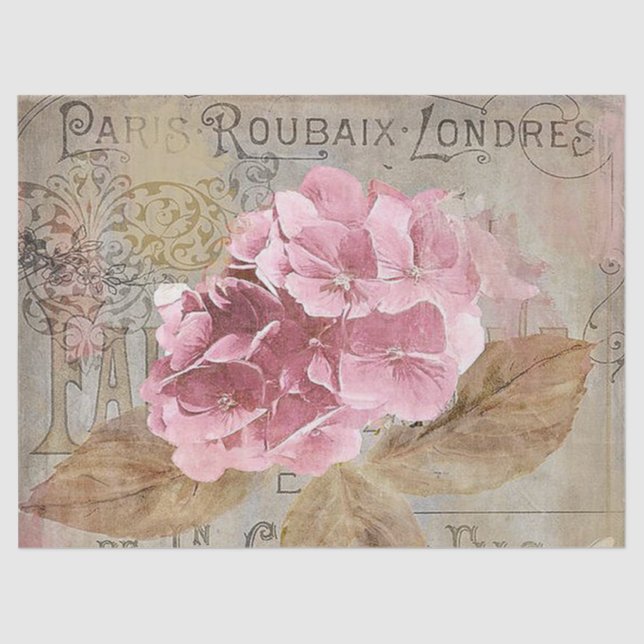 Vintage floral party any purpose tissue paper (Front)