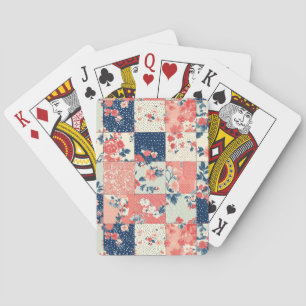 Vintage Floral Patchwork Pattern (10) Playing Cards