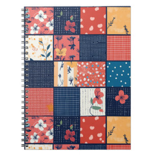 Vintage Floral Patchwork Pattern (2) Notebook