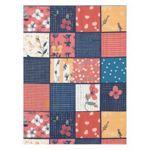 Vintage Floral Patchwork Pattern (2) Tablecloth