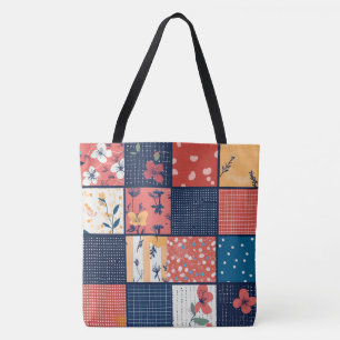 Vintage Floral Patchwork Pattern (2) Tote Bag