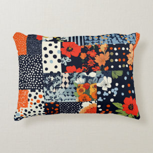 Vintage Floral Patchwork Pattern (3) Decorative Cushion