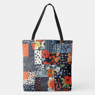 Vintage Floral Patchwork Pattern (3) Tote Bag