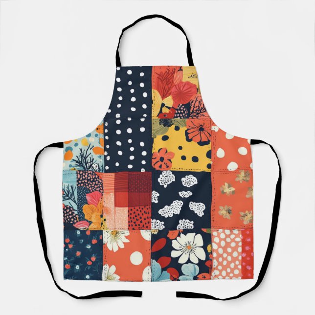 Vintage Floral Patchwork Pattern (5) Apron (Front)