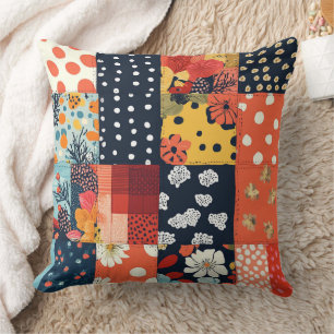 Vintage Floral Patchwork Pattern (5) Cushion