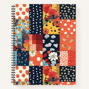 Vintage Floral Patchwork Pattern (5) Notebook