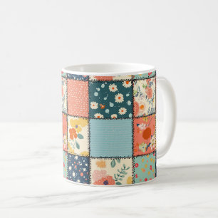 Vintage Floral Patchwork Pattern (6) Coffee Mug