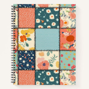 Vintage Floral Patchwork Pattern (6) Notebook