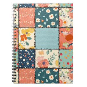 Vintage Floral Patchwork Pattern (6) Notebook