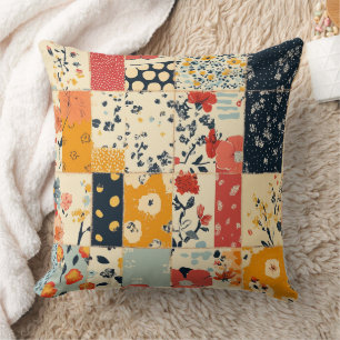 Vintage Floral Patchwork Pattern (8) Cushion