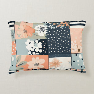 Vintage Floral Patchwork Pattern - Pastel (8) Decorative Cushion