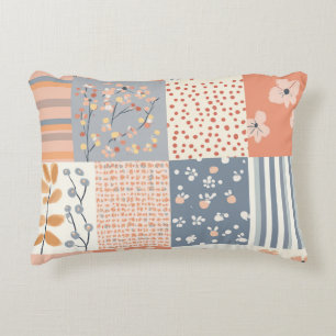 Vintage Floral Patchwork Pattern - Pastel (9) Decorative Cushion