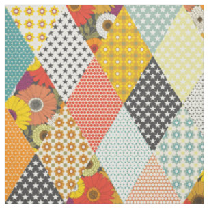 vintage floral patchwork quilt fabric