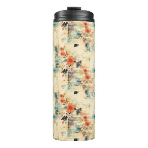 Vintage Floral Pattern (2) Thermal Tumbler